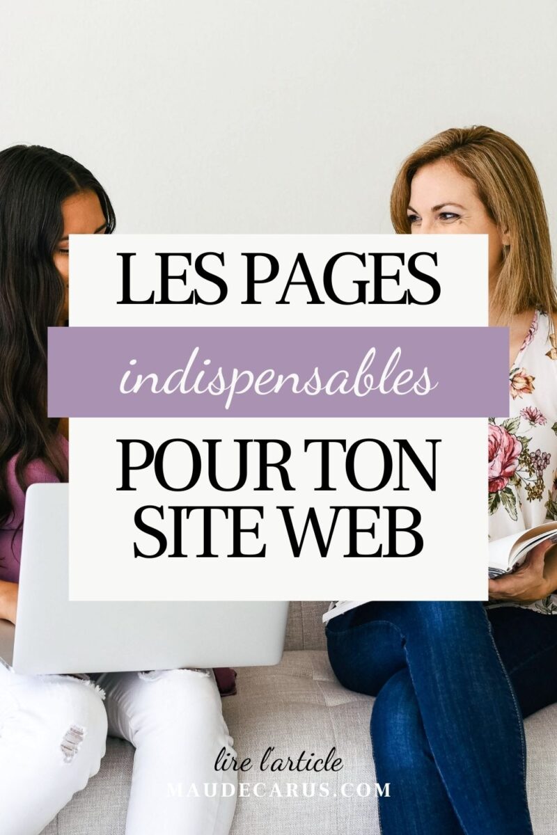 les pages indispensables pour site web